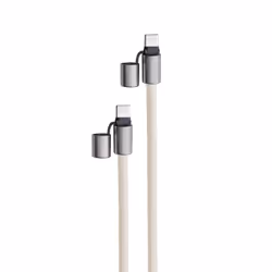 Intenso Lanière de Charge USB-C – Collier Câble pour Smartphone, Charge Rapide 60W, Longueur Réglable, 1,65 m Nylon, beige - Vue supplémentaire 3