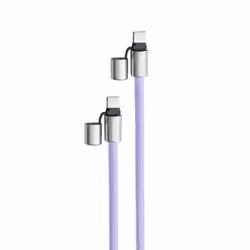 Intenso Lanière de Charge USB-C – Collier Câble pour Smartphone, Charge Rapide 60W, Longueur Réglable, 1,65 m Nylon, lila - Vue supplémentaire 3