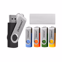 Intenso 5 x Clé USB Office Line, 16 Go, USB-A, 3.2 Gen 1x1, couleurs assorties - Vue supplémentaire 3