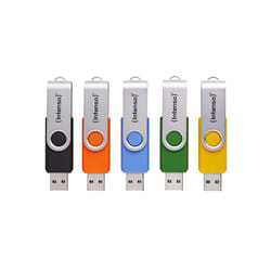 Intenso 5 x Clé USB Office Line, 32 Go, USB-A, 3.2 Gen 1x1, couleurs assorties