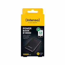 Intenso B10000 – Batterie externe 10 000 mAh, batterie portable, USB-C & 2× USB-A, indicateur LED, testée en Allemagne, noire - Vue supplémentaire 2