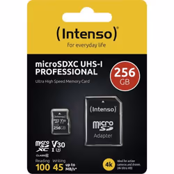 Intenso 3433492 mémoire flash 256 Go MicroSDXC UHS-I Classe 10 - Vue supplémentaire 3