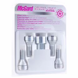 4 vis antivol Haute Securit MCGARD 12x1,25/ 60°/ 24,1mm/ Douille 17mm