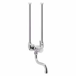 • Matériau : laiton • Surface : chromée • Raccord DN 15 (1/2") • Bec orientable: 360° • Saillie : 150 mm • Entraxe : 100 mm N ...