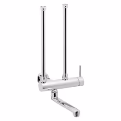 • Matériau : laiton • Surface : chromée • Raccord DN 15 (1/2") • Bec orientable : 360° • Saillie : 190 mm • Entraxe : 100 mm ...