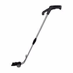 Bâton mobile avec roulettes et poignée télescopique hauteur réglable de 93-110 cm Utilisation pratique grâce à l'interrupteur ...