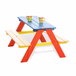Pinolino Kinderträume Table Et Chaises Multi, Bleu, Rouge, Bois, Solide, 2 siège(s), 790 mm, 900 mm