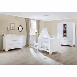 Pinolino Kinderträume 101642BG, Lit bébé, Bois, Blanc