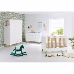 Pinolino Kinderträume 103420B, Lit bébé, Bois, Blanc, Bois