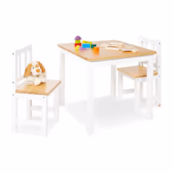 Pinolino Kinderträume Table 2 Chaises, Bois, Blanc, Bois, 2 an(s), 7 an(s), - 2 chaises - 1 table, Attention ! Réservé à un u ...
