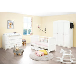 Pinolino Kinderträume 100025B Lit pour bébé Lit bébé Bois Blanc