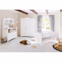 Pinolino Kinderträume 100023XRX, Lit bébé, Bois, Blanc