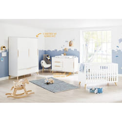 Pinolino Kinderträume 103419BG Lit pour bébé Lit bébé Bois Blanc, Bois