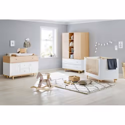 Pinolino Kinderträume 103403XY, Lit bébé, Bois, Blanc, Bois
