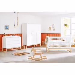 Pinolino Kinderträume 103466BG, Lit bébé, Bois, Blanc, Bois
