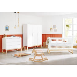 Pinolino Kinderträume 103466BG Lit pour bébé Lit bébé Bois Blanc, Bois