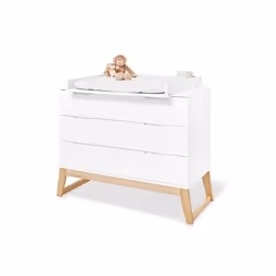 Pinolino Kinderträume 133466B, 850 x 750 mm, 3 tiroir(s), Panneaux MDF, Blanc, Bois