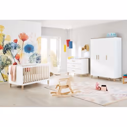 Pinolino Kinderträume 100032BG, Lit bébé, Bois, Blanc, Bois