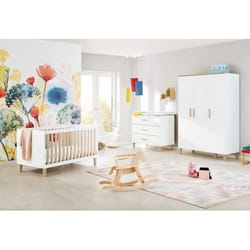 Pinolino Kinderträume 100032BG Lit pour bébé Lit bébé Bois Blanc, Bois