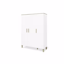 Pinolino Kinderträume Lumi, Blanc, Placard, 6 étagères, 3 portes(s), Blanc, Bois