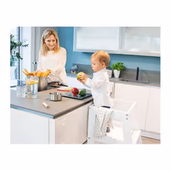 Pinolino Kinderträume Fino Chaise haute en tissu Siège rigide Blanc - Vue supplémentaire 5