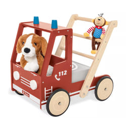 Pinolino Kinderträume Feuerwehrauto Fred trotteuse pour bébé Rouge, Bois