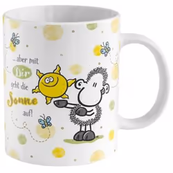 Sheepworld Mit Dir geht die Sonne auf!, Unique, 0,35 L, Multicolore, Porcelaine, Universel, 1 personne(s)