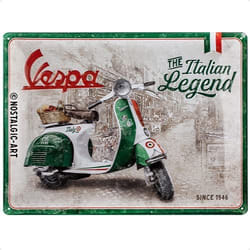 Nostalgic Art Vespa Legend Plaque et signal décoratifs pour intérieur Métal Multicolore