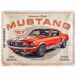 Nostalgic Art Ford Mustang