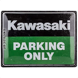 Nostalgic Art Kawasaki Plaque et signal décoratifs pour intérieur Métal Noir, Vert, Blanc