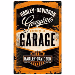Nostalgic Art Harley-Davidson Genuine Motorcycles Garage, Multicolore, Métal, 400 mm, 600 mm, 1 pièce(s)