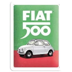 Nostalgic Art Fiat 500 Plaque et signal décoratifs pour intérieur Métal Multicolore