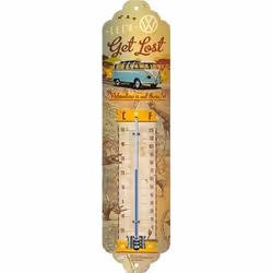Nostalgic Art Thermometer VW Bus, Intérieur &amp; extérieur, Analogique, Multicolore, Métal, Mur, Rectangulaire
