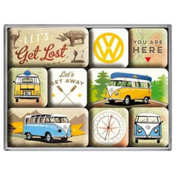 Nostalgic Art Volkswagen Let's Get Lost aimant pour réfrigérateur Multicolore 9 pièce(s)