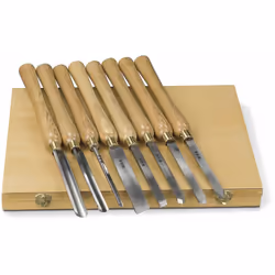 Description générale Coffret de 8 ciseaux à bois idéal pour les tours à bois, comprenant une variété d'outils pour répondre à ...