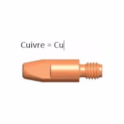 Le tube de contact pour torches MB Binzel assure la transmission du courant entre le fil et l'arc électrique. Sa conception p ...