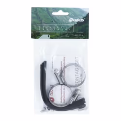 Supports pour fixation porte bagage vélo - Racktime - collier à visser - noir/rouge/argenté