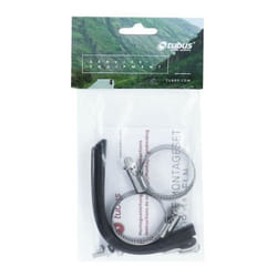 Supports pour fixation porte bagage vélo - Racktime - collier à visser - noir/rouge/argenté