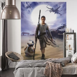 Papier Peint - Star Wars - Rey - Intissé - 184 x 254 cm - Motif enfant