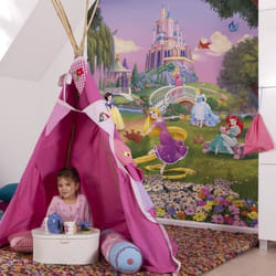 Fresque mural - Disney - Princesse - 184x254 cm - Thème Sunset - Colle incluse