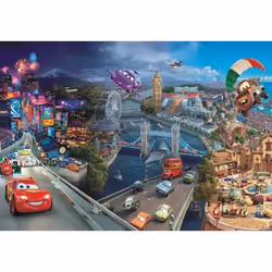 Papier peint - Disney - Cars World - H 254 x L 368 cm - Motif enfant - Intérieur