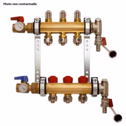 Le collecteur de distribution Roth HX-D 5 circuits avec débitmètre, assure le bon fonctionnement du plancher chauffant : il m ...