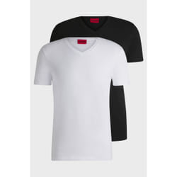 HUGO 50325417_960_M chemise et haut Tee-shirt Col V Manche courte Coton, Synthétique