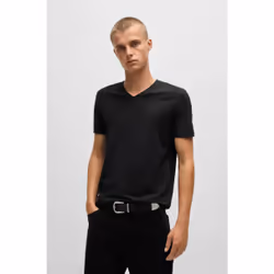 HUGO 50325417_960_XXL chemise et haut Tee-shirt Col V Manche courte Coton, Synthétique