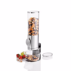 AdHoc DEPOSITO, Distributeur d'aliments de comptoir, 1,5 L, Acier inoxydable, Transparent, Acrylique, Acier inoxydable, Céréa ...