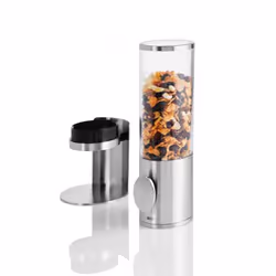 AdHoc DEPOSITO Distributeur d'aliments de comptoir 1,5 L Acier inoxydable, Transparent