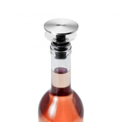 AdHoc Champ bouchon de bouteilles et de carafes Noir, Acier inoxydable