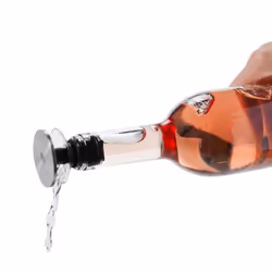 AdHoc Champ bouchon de bouteilles et de carafes Noir, Acier inoxydable