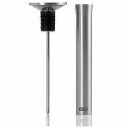 AdHoc FV44, Bouchon thermomètre, Noir, Acier inoxydable, Verre, Plastique, Silicone, Acier inoxydable, 4,5 cm, 45 mm, 45 mm