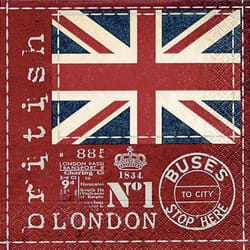 PW International 20 Serviettes British